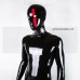 Wide black heavy rubber choker with spikes model.21