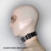Bondage heavy rubber choker with five D-rings model.27