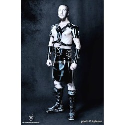 Heavy rubber chest harness GLADIATOR - model.02